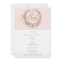 French Baby Shower Invitation - Pink invitation