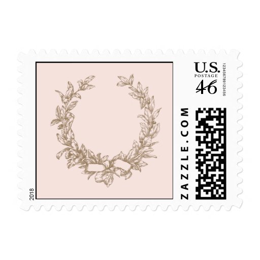 French Baby Shower Postage Stamp - Pink