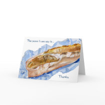 French Baguette Bread Loaf Thank You Cards by lillyarts French Baguette Bread Loaf Thank You Cards