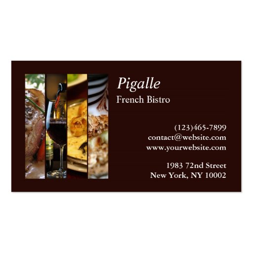 French Bistro Business Card (front side)