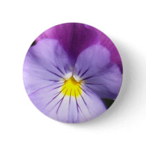 French Blue Purple Pansy Pinback Button