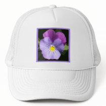 French Blue Purple Pansy Trucker Hat