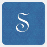 French Blue Wedding Monogram Any Letter B575 Sticker