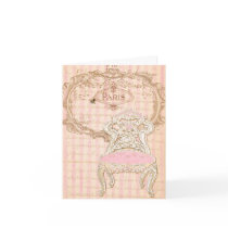 French Brocante Royale Pink de la Queen's Chair cards