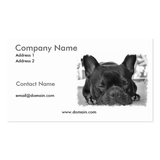 French Bull Dog Business Card