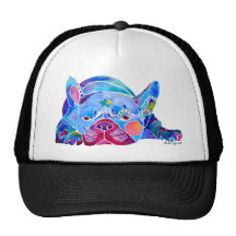 French Bull Dog in Blues Hat