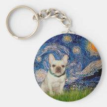 French Bulldog 1 - Starry Night Key Chain