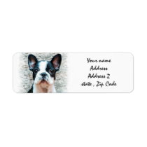 French bulldog address label