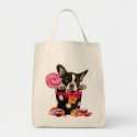 French bulldog and Candy Canvas Bags