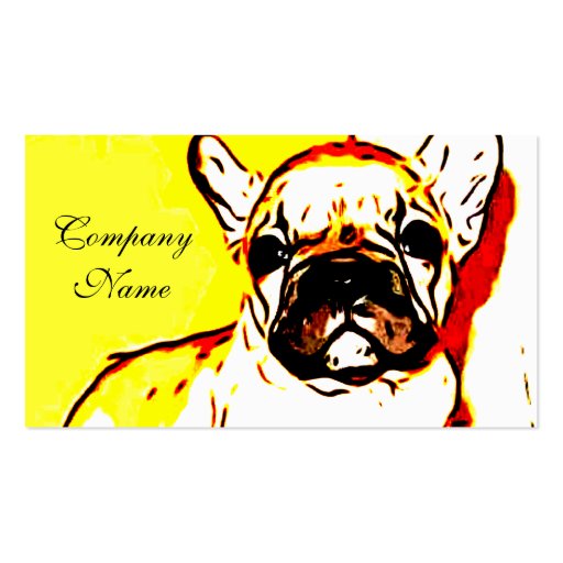 French Bulldog Art Business Card Templates (front side)