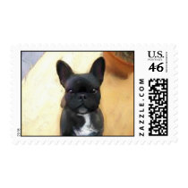 French Bulldog art postage