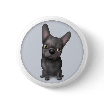 French Bulldog (Black) Button