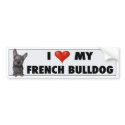 French Bulldog (Black) Love Sticker bumpersticker