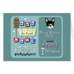 French Bulldog Bowling Night cards