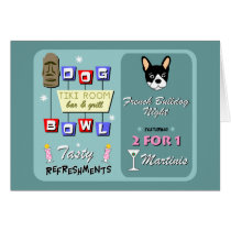 French Bulldog Bowling Night Cards