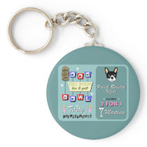 French Bulldog Bowling Night Key Chain