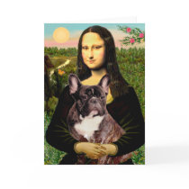 French Bulldog (br10) - Mona Lisa Greeting Card