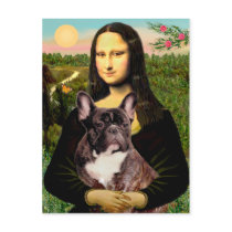 French Bulldog (br10) - Mona Lisa Post Cards
