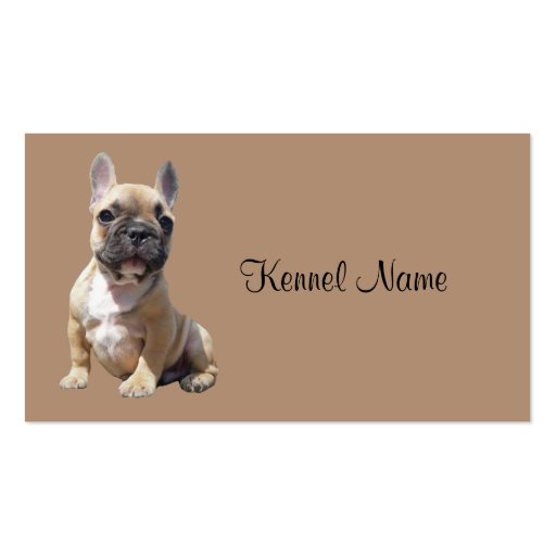 French Bulldog Breeder Business Card (front side)