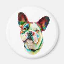 French Bulldog Bright Bust magnets