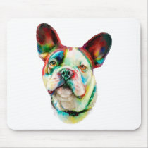 French Bulldog Bright Bust mousepads