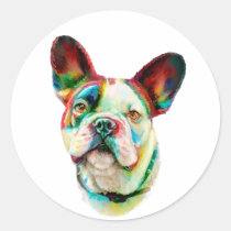 French Bulldog Bright Bust stickers