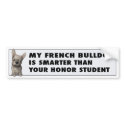 French Bulldog (Buff) Honor bumpersticker