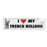 French Bulldog (Buff) Love Sticker Bumper Stickers