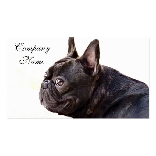 French Bulldog Business Card (front side)