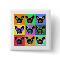 French bulldog buttons