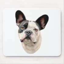 French Bulldog BW Bust mousepads