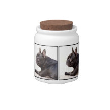 French Bulldog candy jar