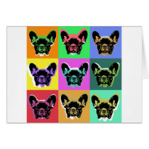 French bulldog greeting card