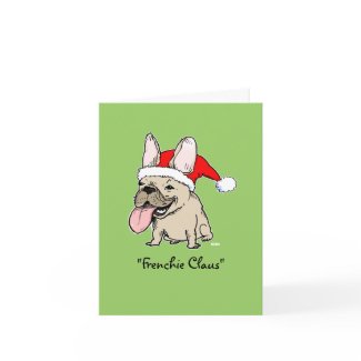 French Bulldog Christmas card