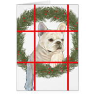 French Bulldog Christmas Design Greeting Card
