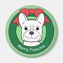 French Bulldog Christmas Fridge Magnet