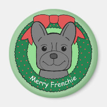 French Bulldog Christmas Fridge Magnet