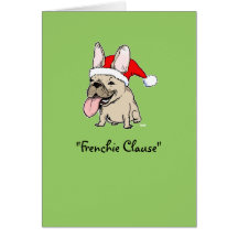French Bulldog Christmas Greeting Card