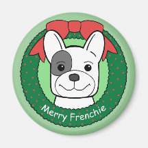 French Bulldog Christmas Magnet