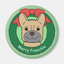 French Bulldog Christmas Magnet