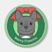 French Bulldog Christmas Magnets