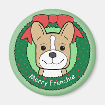 French Bulldog Christmas Refrigerator Magnet