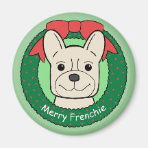 French Bulldog Christmas Refrigerator Magnet