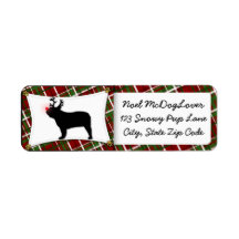 French Bulldog Christmas Return Address Labels
