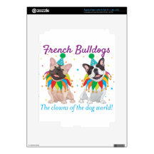 French Bulldog Clown - Support French Bulldog Club Skins For iPad 3