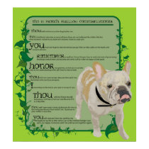 French Bulldog Commandments posters