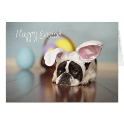 French Bulldog - Cute Easter Greeting Card