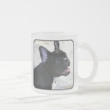 French Bulldog frosted mug