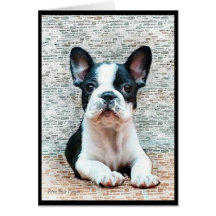 French Bulldog greeting card