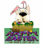 French Bulldog Happy Easter Sculpture Photo Cutout